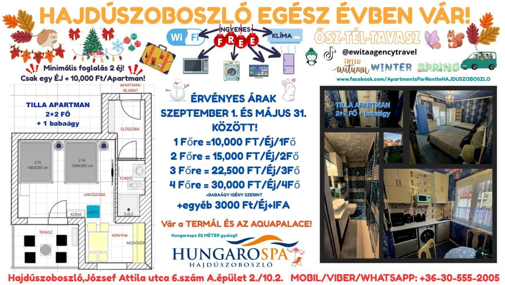Tilla Apartman Hajdúszoboszló Zewnętrze zdjęcie