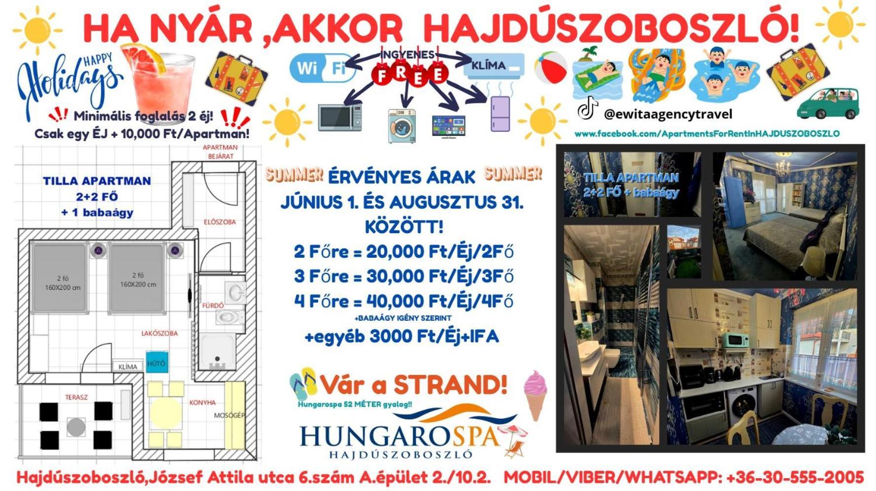 Tilla Apartman Hajdúszoboszló Zewnętrze zdjęcie